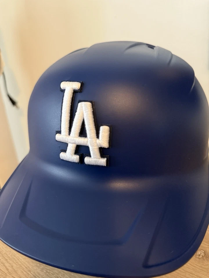 Los Angeles Dodgers Matte Rawlings Baseball Batting Helmet 3D Decal Embroidered - Image 4 of 4
