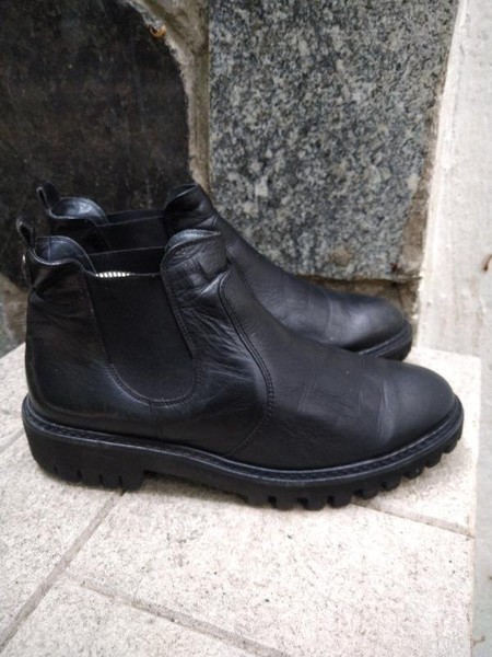 Women Paul Green Boots Black Leather 38 #C3KK