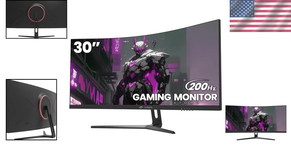 30" Ultra-Wide Curved Gaming Monitor, 200Hz, FreeSync, Immersive 1500R Display - Image 2 of 4