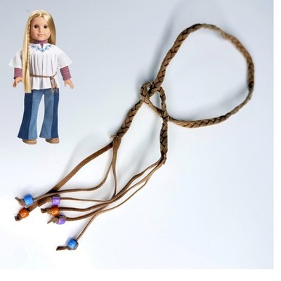 American Girl Julie Meet Belt 1st Ed Doll Accessory Braided Leather & Pony Beads
