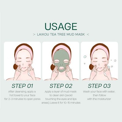 10Pcs Deep-cleansing Refreshing Tea Tree Mud Mask Balance Oil Secretion