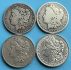Morgan Dollar Lot of 4 (1884-S, 1890-O, 1891-O, 1897-P)