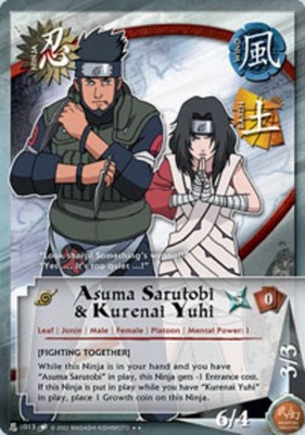 Asuma Sarutobi & Kurenai Yuhi - N-C013 - Rare - 1st Edition Quest for Power NM/L