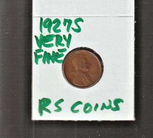 1927S   VERY FINE   LINCOLN CENT   VERY FINE  1927S /  RS COINS #16Y  FREE SHIP