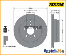 2pcs Brake Disc PRO TEXTAR 92165503 for Chevrolet Captiva