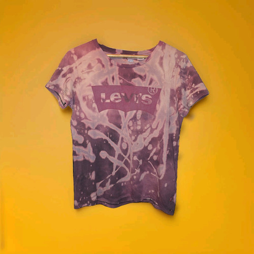 Original Distressed Vintage Levis Festival Tee Shirt Customised Blink Friction - Picture 1 of 6