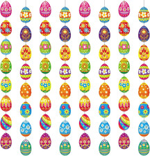 8 Packs Easter Egg Garland Kit Easter Banner Decorations Bunting Hanging Decor H