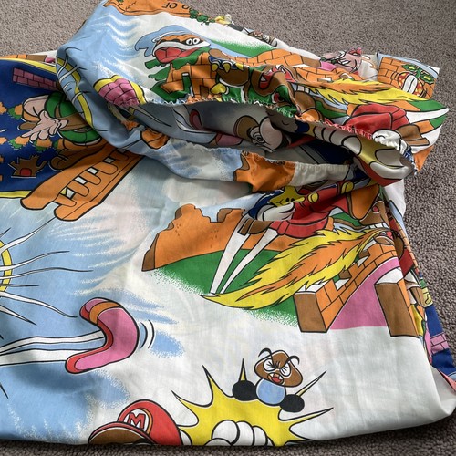 VINTAGE 1988 “SUPER MARIO BROS. /THE LEGEND OF ZELDA” TWIN BED SHEET SET - Picture 10 of 17
