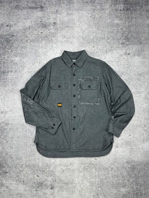 A Bathing Ape Bape Chambray Button Casual Shirt Overshirt Hypebeast Men Size M-L