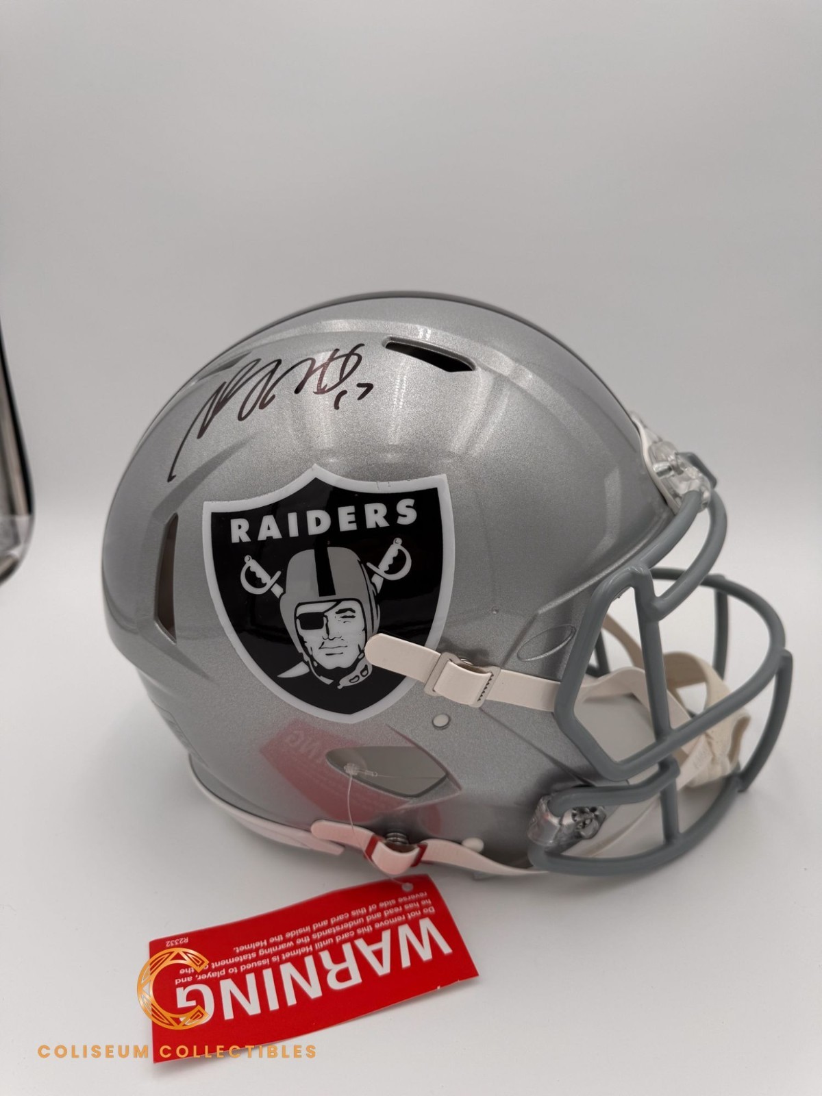 DaVante Adams Autographed Signed Las Vegas Raiders Raiders Authorized Full Size Speed Authentic Helmet 