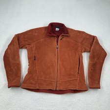 Vtg Patagonia R4 Regulator Fleece Jacket Womens Sz L USA Made Orange *Flaws