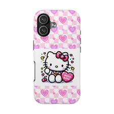 Hello Kitty Pink Hearts Phone Case | Tough Phone Case