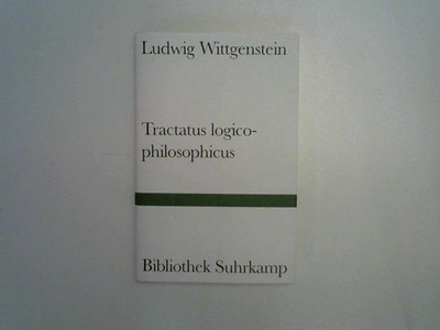Tractatus logico-philosophicus Logisch-philosophische Abhandlung Wittgenstein, L