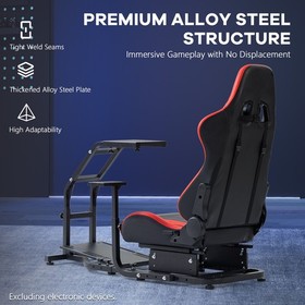 Supllueer Racing Simulator Cockpit With Seat Fits Thrustmaster T300 Logitech G29