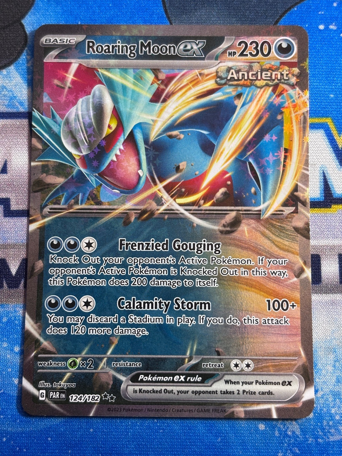 Roaring Moon ex 124/182 Double Rare Paradox Rift Pokemon Holo Near Mint