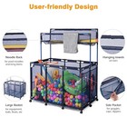 AplusChoice Rolling Mesh Pool Storage Bin 10 Wheels Double Decker & Mesh Cover — photo 3