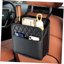 2Pack Car Seat Back Hanging Bag Car Document Holder Multi-Pocket Black A x2