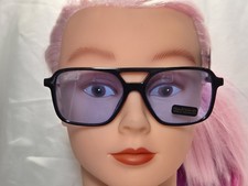 NWT House of Harlow 1960 Black Sunglasses Blue Lens