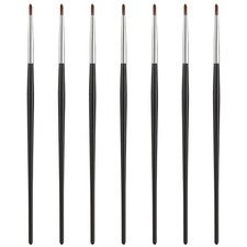 7-Piece Ultra Fine Sable Eyeliner Brush Set: Soft, Durable Makeup Tools black