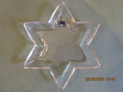 Leonardo Glasschale Stern, 28cm, innere Tiefe 3cm, Gebraucht