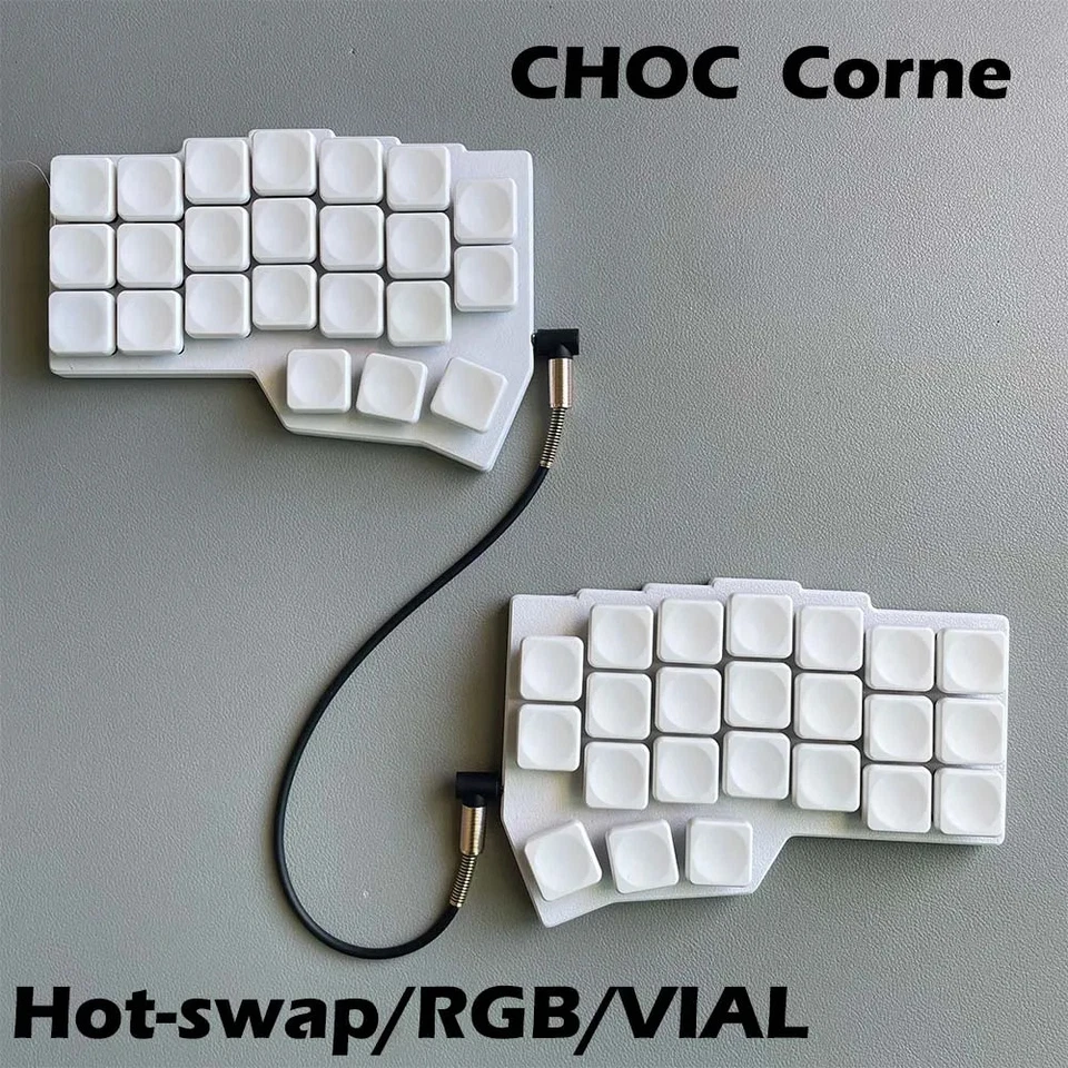 CHOC Corne Low Profile Split Mechanical Keyboard Hot-Swap Kailh Choc V1/V2 - Image 4 of 4