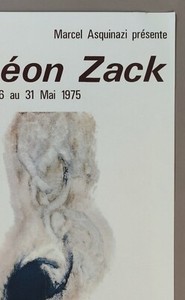 Leon ZACK — Affiche originale d'exposition, Galerie Antares, Cannes — vue 4 sur 8