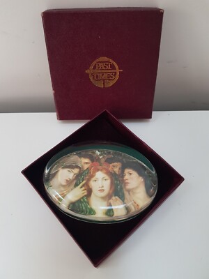 Vintage Past Times ''The Beloved'' Dante Gabriel Rosetti Glas Briefbeschwerer verpackt