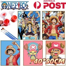 One Piece Paint By Numbers DIY Digital Canvas Oil Painting Decoration Kids Gifs