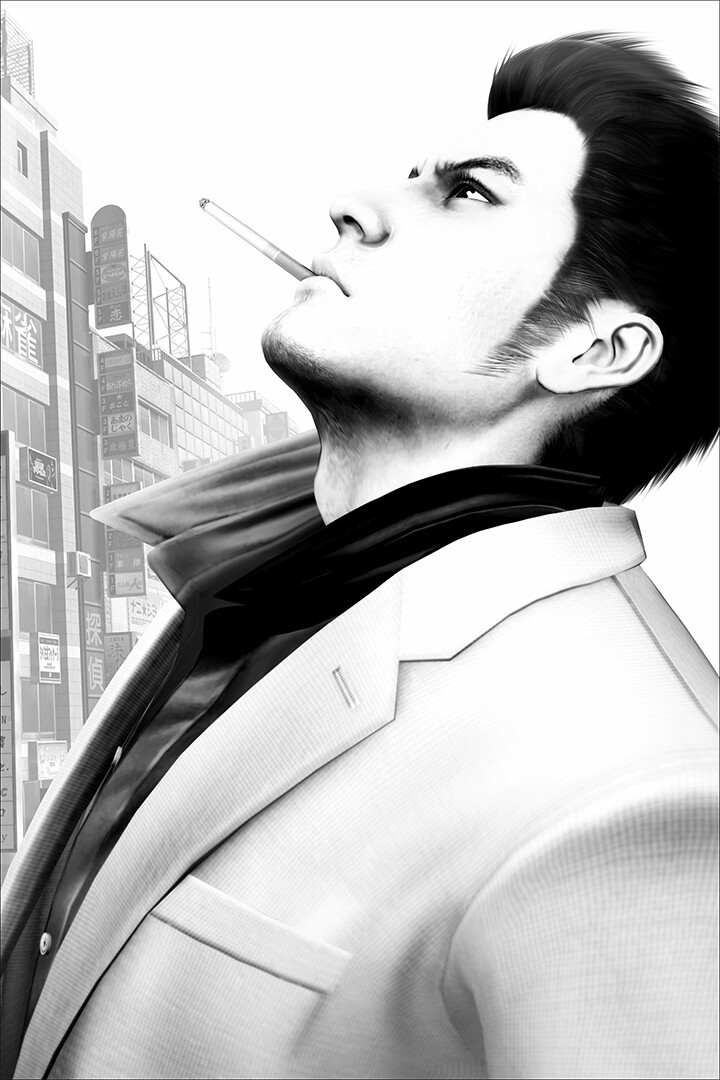 ぴゅうページ Yakuza 3 Kazuma Kiryu Console Wall Art Home Decor - POSTER 20x30