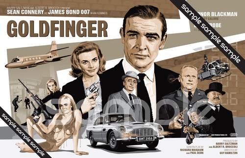 James Bond 007 | Sean Connery | Goldfinger | Fan Art 17 x 11" Print