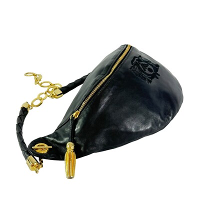 BOTTEGA VENETA Black Leather Chain Link Women display picture 3