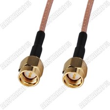 10x SMA Male Plug to SMA Male Straight Crimp RG316 Pigtail Coax Cable 30cm 12"