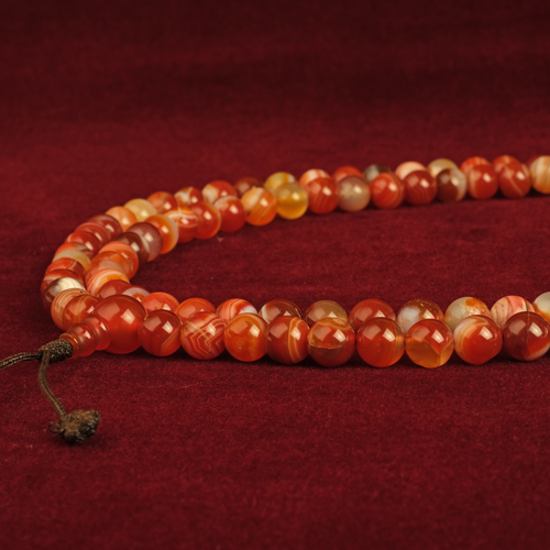 Mala Ágata Cadena Perlas Gema 108 Regalo 8mm Rojo Braun Bola Meditación - Imagen 6 de 8