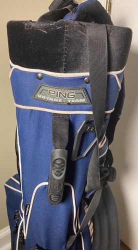 Ping Voyage Golf Bag Stand Carry Dual Strap Team Blue 4 Way Divider 5 Pkt - Picture 9 of 18