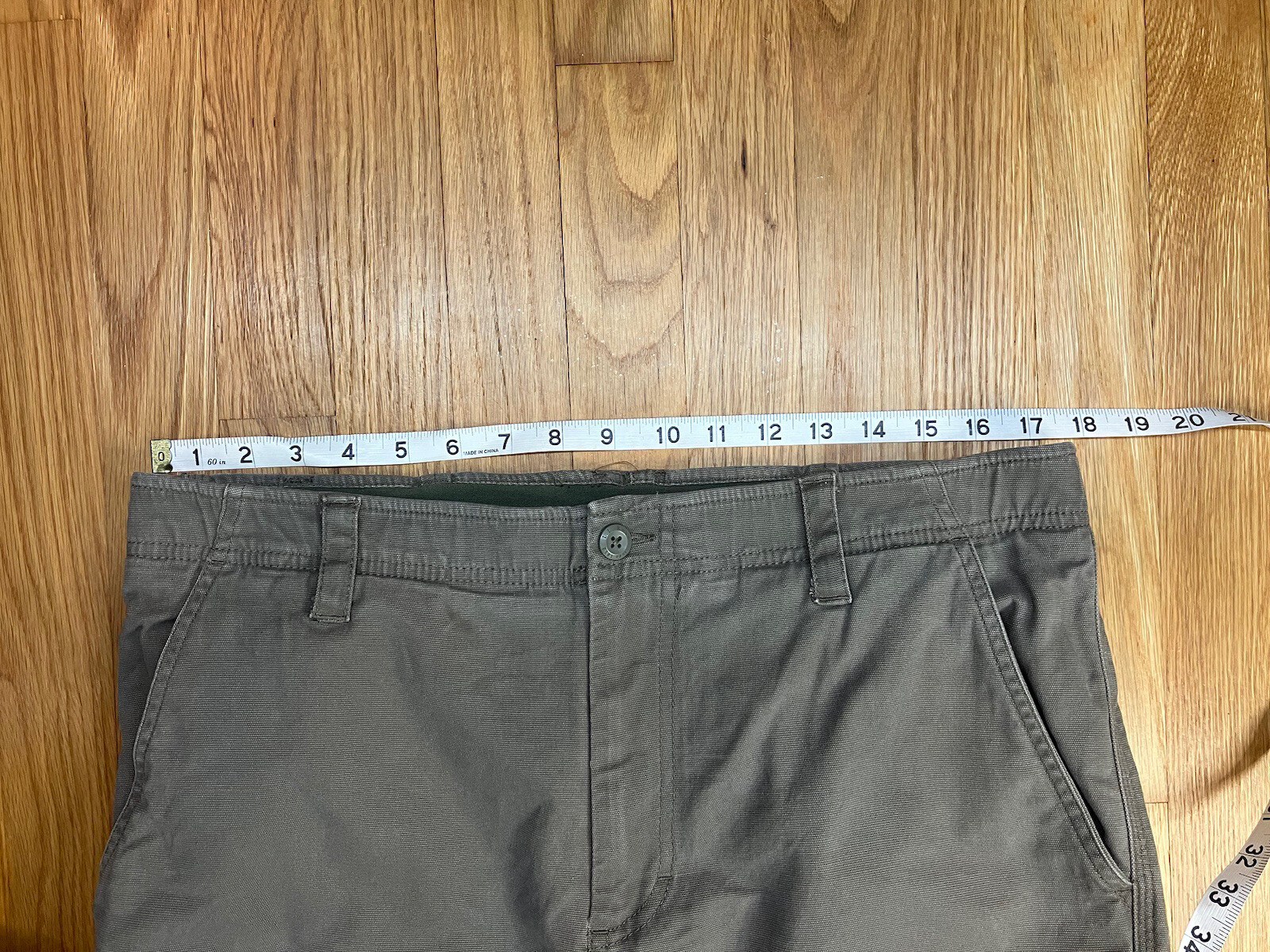 LLBEAN NATURAL FIT MENS WORK Fishing CARGO PANTS OLIV… Gem