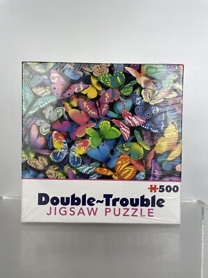 Neu versiegelt DOUBLE TROUBLE - SCHMETTERLINGE PUZZLE 500 Stück Cheatwell Spiele