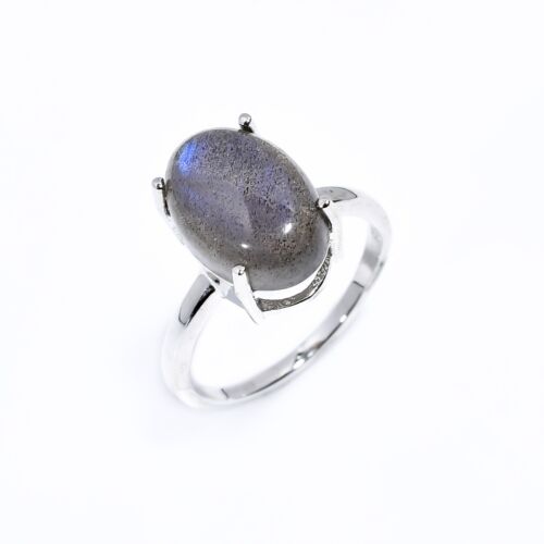 10x14mm Flashy Labradorite Gemstone Sterling 925 Silver Wedding Jewelry gift - Picture 2 of 15