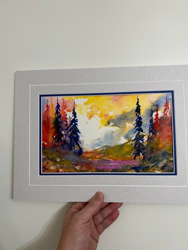 Chris Iskiw 7x10 NEW Watercolor painting Original ART impressionism Landscape - Picture 2 of 8