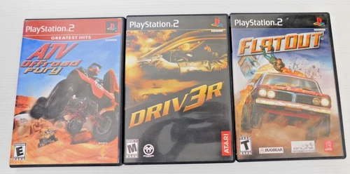 ATV Offroad Fury - Flatout- Driver 3 (PlayStation 2 PS2) Complete