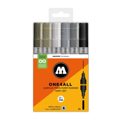 Molotow ONE4ALL Marker -  Acrylic Twin Grey Set Deko Home DIY Streetart Sketch