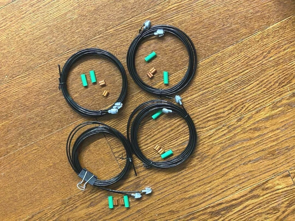 Metal DOUBLE TEARDROP  cables 79 in long GRN  LG Jennings, PSE, Martin Hoyt - Image 4 of 4