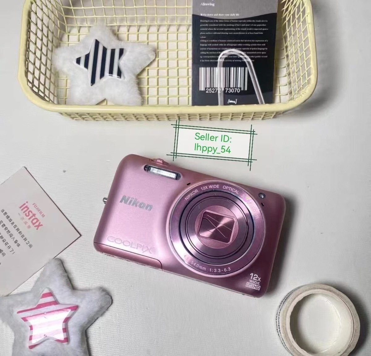 Nikon COOLPIX S6600 Pink 16.0MP Digital Camera 12X w/Battery SD