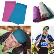2 pcs Ice Cold Instant Cooling Towel for Sports Gym Yoga Fitness Workout Jogging