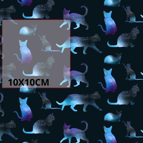 galaxy cats Fabric, Cotton, Softshell 