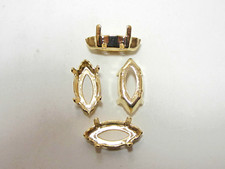 4pcs. 15X7mm SETTING NAVETTE STAR BRIGHT POINTED BACK Rhinestones