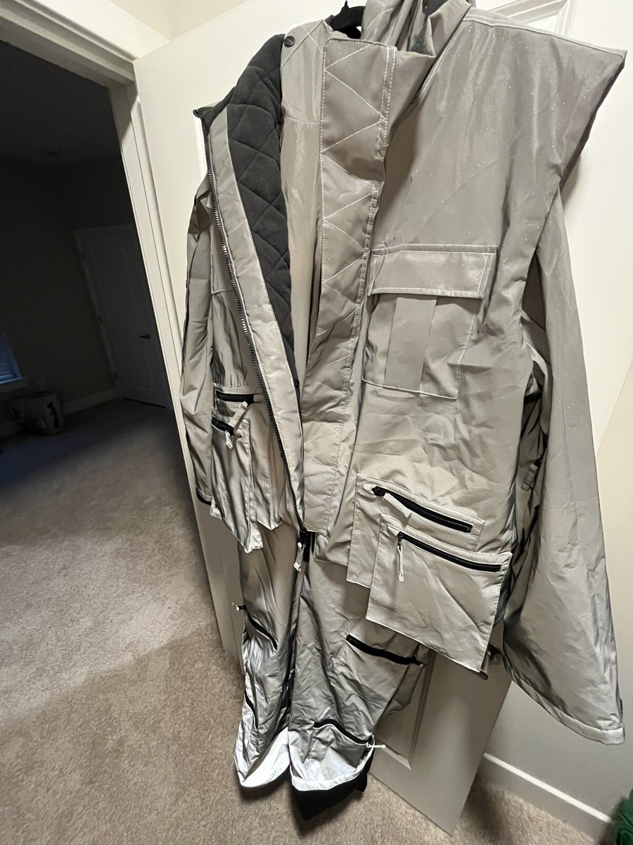 NWT Adidas Ivy Park SILVER Reflective Flight Suit Snow