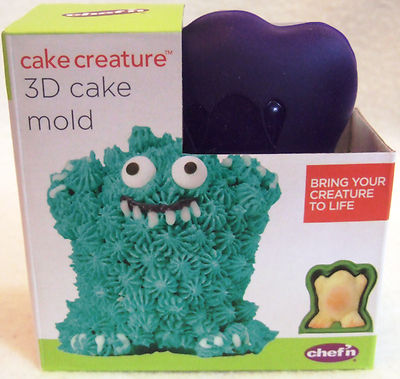 BNIP Chef'n Cake Creature 3D Cake Mold Baking Set - Purple