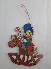 Disney Jiminy Cricket on a Rocking Horse Christmas Wood Die Cut Ornament