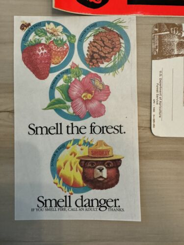 Smokey The Bear Vintage Collectibles Lot, Stickers, Books, Bookmark, and More - Picture 11 of 21