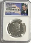 2014 P NGC PF70 Silver Kennedy Half Ultra Cameo High Relife Flag Sign Lbl JFK